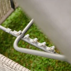 Kettler Palma White Wash Lounger With Cushion -Outlet Garden Living Store 1105199 3