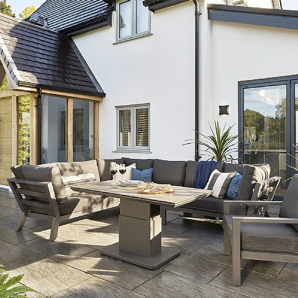 LIFE Timber Deluxe Corner Dining Set With Adjustable Table 1 LIFE Timber Deluxe Corner Dining Set With Adjustable Table