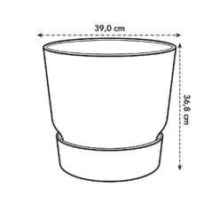 Elho Greenville Round Pot 40cm Living Concrete -Outlet Garden Living Store 1112062 4