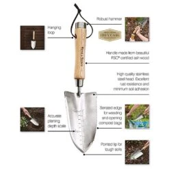 Kent & Stowe Stainless Steel Capability Trowel -Outlet Garden Living Store 1139543 6