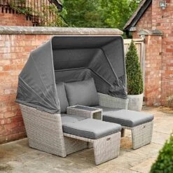 Kettler Palma Daybed - White Wash -Outlet Garden Living Store 1178092 4