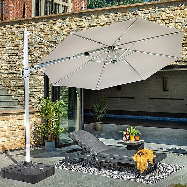 Hartman Pacific 3m Round Cantilever Parasol - Dove 1 Hartman Pacific 3m Round Cantilever Parasol - Dove