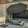 Hartman Pacific 3m Round Cantilever Parasol - Dark Grey
