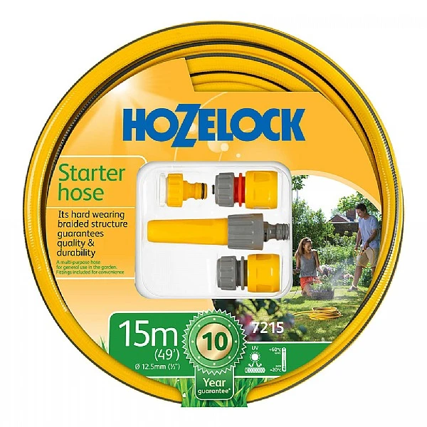 Hozelock Starter Hose & Fittings Set 15m 1 Hozelock Starter Hose & Fittings Set 15m