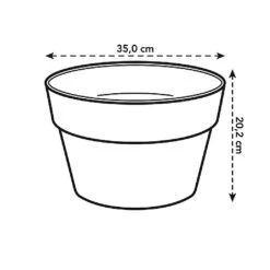 Elho Loft Urban Bowl 35cm Anthricite -Outlet Garden Living Store 933182 4