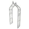 Panacea Black Ogee Top Garden Arbor With Finials
