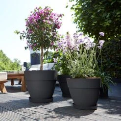 Elho Vibia Campana 35cm Round Planter (Various Colours) -Outlet Garden Living Store VIBCAMRND35 3